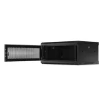 Lanberg WF01-6404-23B 19 4U SZÉL:600mm MÉLY:450mm MAG:512mm lapraszerelt perforált ajtós fekete fali rack szekrény