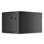 Lanberg WF01-6406-00B 19 6U SZÉL:600mm MÉLY:450mm MAG:600mm lapraszerelt fémajtós fekete fali rack szekrény