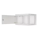 Lanberg WF01-6406-00S 19 6U SZÉL:600mm MÉLY:450mm MAG:600mm lapraszerelt fémajtós szürke fali rack szekrény