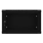 Lanberg WF01-6406-23B 19 6U SZÉL:600mm MÉLY:450mm MAG:379mm lapraszerelt perforált ajtós fekete fali rack szekrény