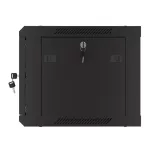 Lanberg WF01-6406-23B 19 6U SZÉL:600mm MÉLY:450mm MAG:379mm lapraszerelt perforált ajtós fekete fali rack szekrény