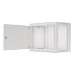 Lanberg WF01-6409-00S 19 9U SZÉL:600mm MÉLY:450mm MAG:512mm lapraszerelt fémajtós szürke fali rack szekrény