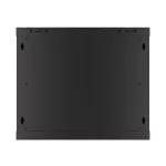 Lanberg WF01-6409-10B 19 9U SZÉL:600mm MÉLY:450mm MAG:512mm lapraszerelt üvegajtós fekete fali rack szekrény