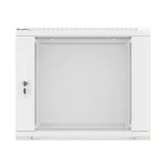 Lanberg WF01-6606-10S 19 9U SZÉL:600mm MÉLY:450mm MAG:512mm lapraszerelt üvegajtós szürke fali rack szekrény