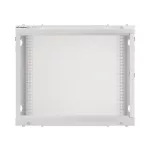Lanberg WF01-6606-10S 19 9U SZÉL:600mm MÉLY:450mm MAG:512mm lapraszerelt üvegajtós szürke fali rack szekrény