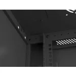Lanberg WF01-6409-23B 19 9U SZÉL:600mm MÉLY:450mm MAG:512mm lapraszerelt perforált ajtós fekete fali rack szekrény