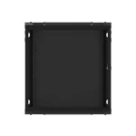 Lanberg WF01-6412-10B 19 12U SZÉL:600mm MÉLY:450mm MAG:640mm lapraszerelt üvegajtós fekete fali rack szekrény