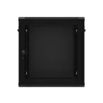 Lanberg WF01-6412-23B 19 12U SZÉL:600mm MÉLY:450mm MAG:512mm lapraszerelt perforált ajtós fekete fali rack szekrény