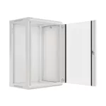 Lanberg WF01-6418-10S 19 18U SZÉL:600mm MÉLY:450mm MAG:907mm lapraszerelt üvegajtós szürke fali rack szekrény