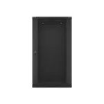 Lanberg WF01-6422-10B 19 22U SZÉL:600mm MÉLY:450mm MAG:1085mm lapraszerelt üvegajtós fekete fali rack szekrény