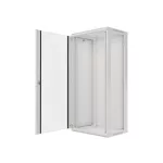 Lanberg WF01-6427-10S 19 27U SZÉL:600mm MÉLY:450mm MAG:1307mm lapraszerelt üvegajtós szürke fali rack szekrény