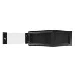 Lanberg WF01-6604-10B 19 4U SZÉL:600mm MÉLY:600mm MAG:290mm lapraszerelt üvegajtós fekete fali rack szekrény