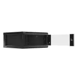 Lanberg WF01-6604-10B 19 4U SZÉL:600mm MÉLY:600mm MAG:290mm lapraszerelt üvegajtós fekete fali rack szekrény
