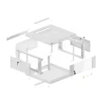 Lanberg WF01-6604-10S 19 4U SZÉL:600mm MÉLY:600mm MAG:290mm lapraszerelt üvegajtós szürke fali rack szekrény