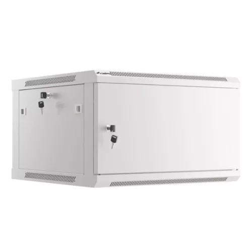 Lanberg WF01-6606-00S 19 6U SZÉL:600mm MÉLY:600mm MAG:379mm lapraszerelt fémajtós szürke fali rack szekrény