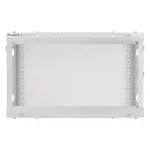 Lanberg WF01-6606-10S 19 6U SZÉL:600mm MÉLY:600mm MAG:379mm lapraszerelt üvegajtós szürke fali rack szekrény