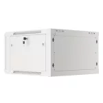 Lanberg WF01-6606-10S 19 6U SZÉL:600mm MÉLY:600mm MAG:379mm lapraszerelt üvegajtós szürke fali rack szekrény