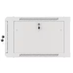 Lanberg WF01-6606-10S 19 6U SZÉL:600mm MÉLY:600mm MAG:379mm lapraszerelt üvegajtós szürke fali rack szekrény