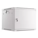 Lanberg WF01-6609-00S 19 9U SZÉL:600mm MÉLY:600mm MAG:512mm lapraszerelt fémajtós szürke fali rack szekrény
