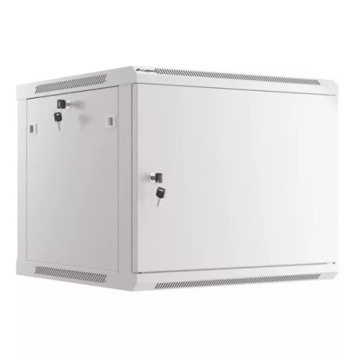 Lanberg WF01-6609-00S 19 9U SZÉL:600mm MÉLY:600mm MAG:512mm lapraszerelt fémajtós szürke fali rack szekrény