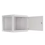 Lanberg WF01-6609-00S 19 9U SZÉL:600mm MÉLY:600mm MAG:512mm lapraszerelt fémajtós szürke fali rack szekrény