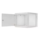 Lanberg WF01-6609-00S 19 9U SZÉL:600mm MÉLY:600mm MAG:512mm lapraszerelt fémajtós szürke fali rack szekrény