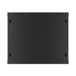 Lanberg WF01-6609-10B 19 9U SZÉL:600mm MÉLY:600mm MAG:512mm lapraszerelt üvegajtós fekete fali rack szekrény
