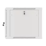 Lanberg WF01-6609-10S 19 9U SZÉL:600mm MÉLY:600mm MAG:512mm lapraszerelt üvegajtós szürke fali rack szekrény