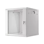 Lanberg WF01-6612-10S 19 12U SZÉL:600mm MÉLY:600mm MAG:640mm lapraszerelt üvegajtós szürke fali rack szekrény