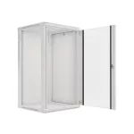 Lanberg WF01-6622-10S 19 22U SZÉL:600mm MÉLY:600mm MAG:1085mm lapraszerelt üvegajtós szürke fali rack szekrény