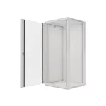 Lanberg WF01-6627-10S 19 27U SZÉL:600mm MÉLY:600mm MAG:1307mm lapraszerelt üvegajtós szürke fali rack szekrény