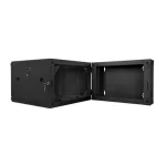 Lanberg WF02-6606-10B 19 6U SZÉL:600mm MÉLY:600mm MAG:374mm lapraszerelt üvegajtós fekete kétrészes fali rack szekrény