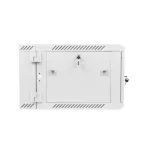 Lanberg WF02-6606-10S 19 6U SZÉL:600mm MÉLY:600mm MAG:374mm lapraszerelt üvegajtós szürke kétrészes fali rack szekrény