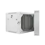 Lanberg WF02-6609-10S 19 9U SZÉL:600mm MÉLY:600mm MAG:507mm lapraszerelt üvegajtós szürke kétrészes fali rack szekrény