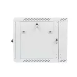 Lanberg WF02-6609-10S 19 9U SZÉL:600mm MÉLY:600mm MAG:507mm lapraszerelt üvegajtós szürke kétrészes fali rack szekrény