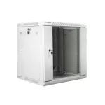 Lanberg WF02-6612-10S 19" 12U SZÉL:600mm MÉLY:600mm MAG:640mm lapraszerelt üvegajtós szürke kétrészes fali rack szekrény