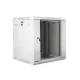 Lanberg WF02-6612-10S 19" 12U SZÉL:600mm MÉLY:600mm MAG:640mm lapraszerelt üvegajtós szürke kétrészes fali rack szekrény