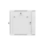 Lanberg WF02-6612-10S 19" 12U SZÉL:600mm MÉLY:600mm MAG:640mm lapraszerelt üvegajtós szürke kétrészes fali rack szekrény
