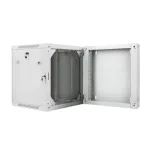 Lanberg WF02-6612-10S 19" 12U SZÉL:600mm MÉLY:600mm MAG:640mm lapraszerelt üvegajtós szürke kétrészes fali rack szekrény