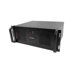 Lanberg WF03-5304-10B 19 4U SZÉL:540mm MÉLY:350mm MAG:281mm lapraszerelt üvegajtós fekete fali rack szekrény