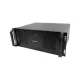 Lanberg WF03-5304-10B 19 4U SZÉL:540mm MÉLY:350mm MAG:281mm lapraszerelt üvegajtós fekete fali rack szekrény