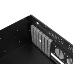 Lanberg WF03-5304-10B 19 4U SZÉL:540mm MÉLY:350mm MAG:281mm lapraszerelt üvegajtós fekete fali rack szekrény