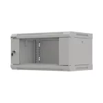 Lanberg WF03-5304-10S 19 4U SZÉL:540mm MÉLY:350mm MAG:281mm lapraszerelt üvegajtós szürke fali rack szekrény