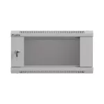 Lanberg WF03-5304-10S 19 4U SZÉL:540mm MÉLY:350mm MAG:281mm lapraszerelt üvegajtós szürke fali rack szekrény