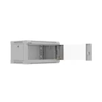 Lanberg WF03-5304-10S 19 4U SZÉL:540mm MÉLY:350mm MAG:281mm lapraszerelt üvegajtós szürke fali rack szekrény