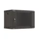 Lanberg WF03-5306-10B 19 6U SZÉL:540mm MÉLY:350mm MAG:370mm lapraszerelt üvegajtós fekete fali rack szekrény