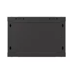 Lanberg WF03-5306-10B 19 6U SZÉL:540mm MÉLY:350mm MAG:370mm lapraszerelt üvegajtós fekete fali rack szekrény
