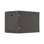 Lanberg WF03-5306-10B 19 6U SZÉL:540mm MÉLY:350mm MAG:370mm lapraszerelt üvegajtós fekete fali rack szekrény