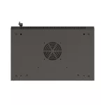 Lanberg WF03-5306-10B 19 6U SZÉL:540mm MÉLY:350mm MAG:370mm lapraszerelt üvegajtós fekete fali rack szekrény