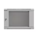 Lanberg WF03-5306-10S 19 6U SZÉL:540mm MÉLY:350mm MAG:370mm lapraszerelt üvegajtós szürke fali rack szekrény